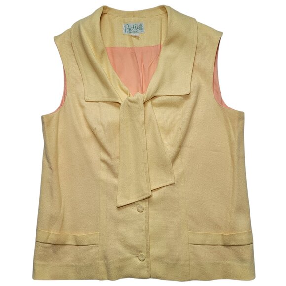 Vintage Bette of California Yellow Sleeveless Vest Custom Match Mates Old Money - Picture 3 of 8